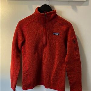 Patagonia Men's Zip-Up Sweater in Vibrant Red